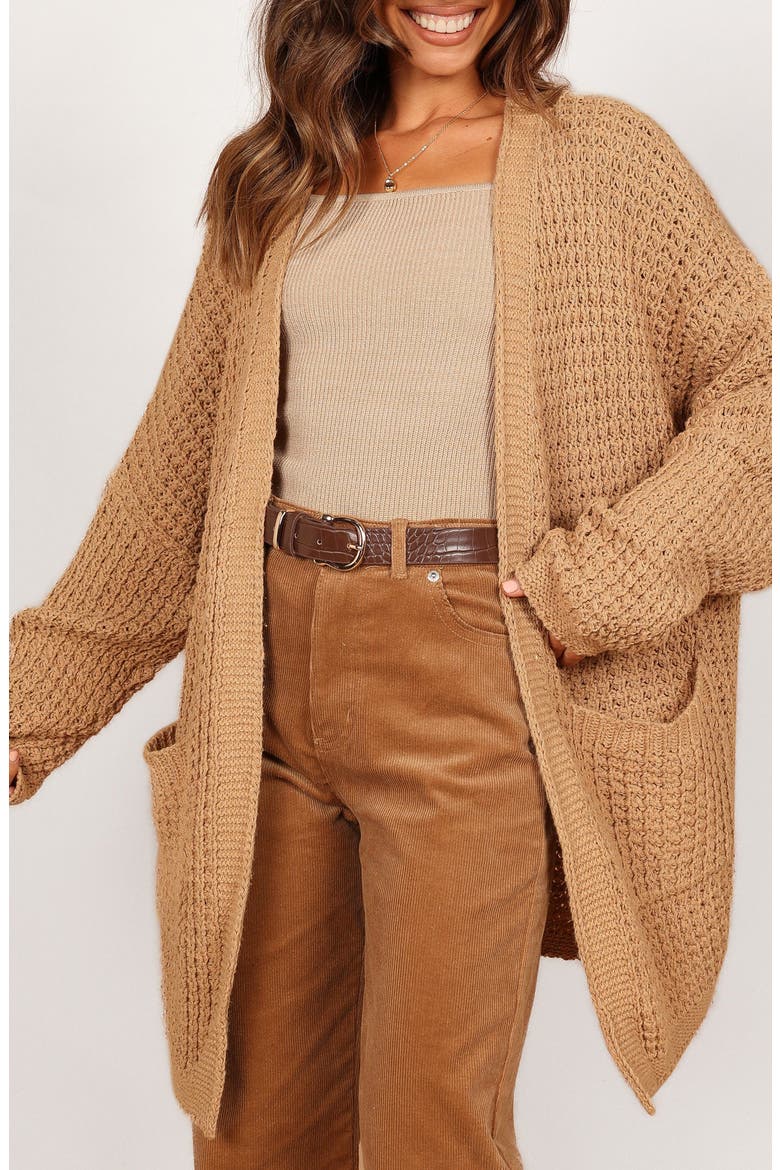 Leyonie Long Cardigan, Main, color, TAN