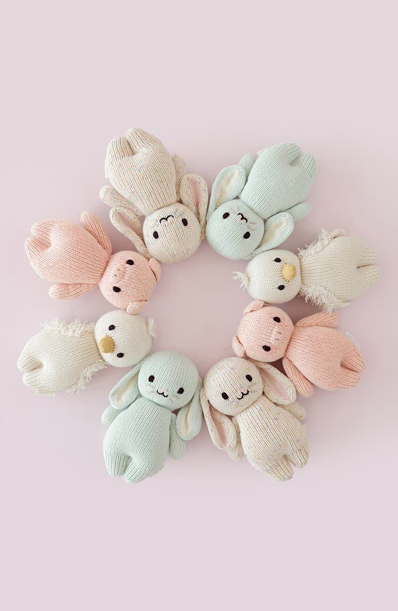 cuddle+kind Knit Baby Bunny Stuffed Animal, Alternate, color, Green