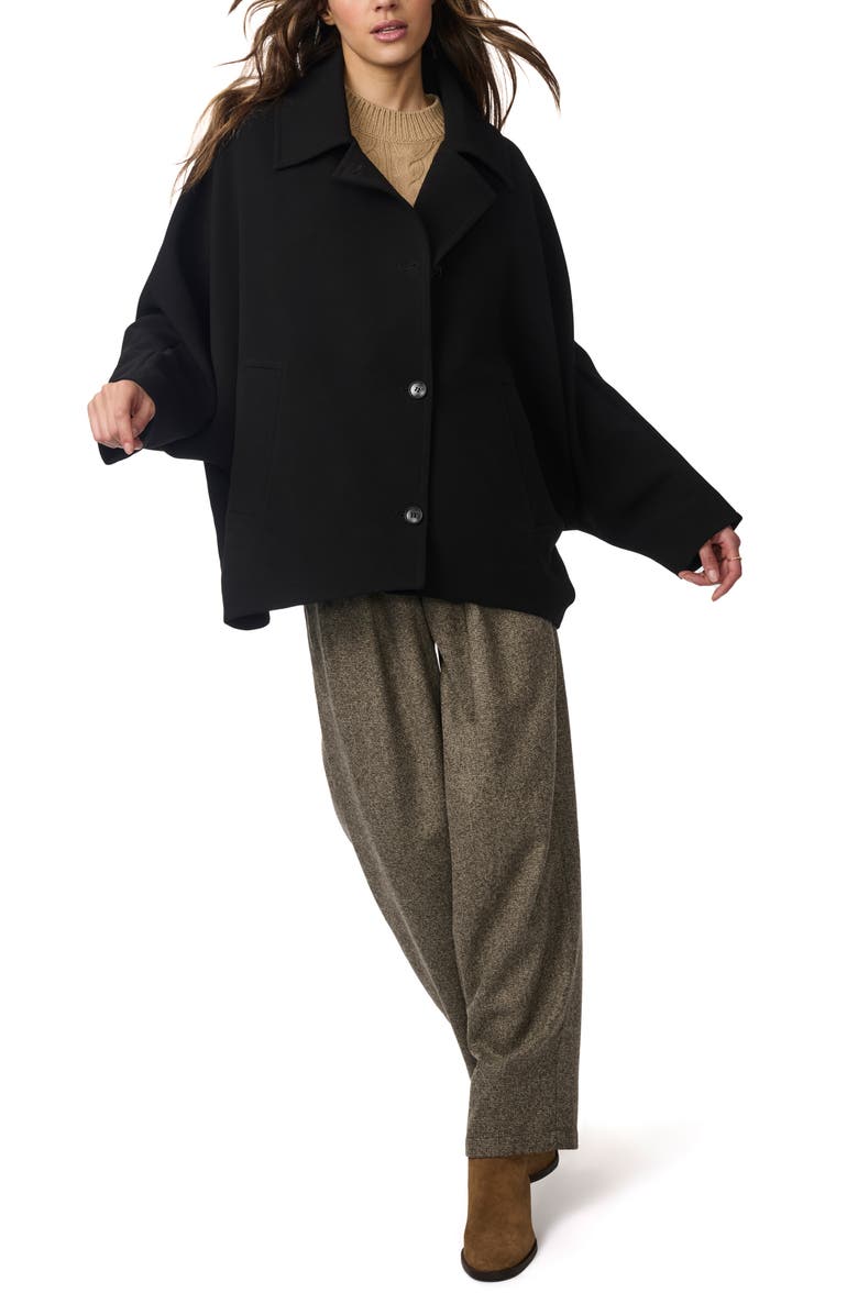 Bernardo Dolman Sleeve Oversize Jacket, Alternate, color, Black