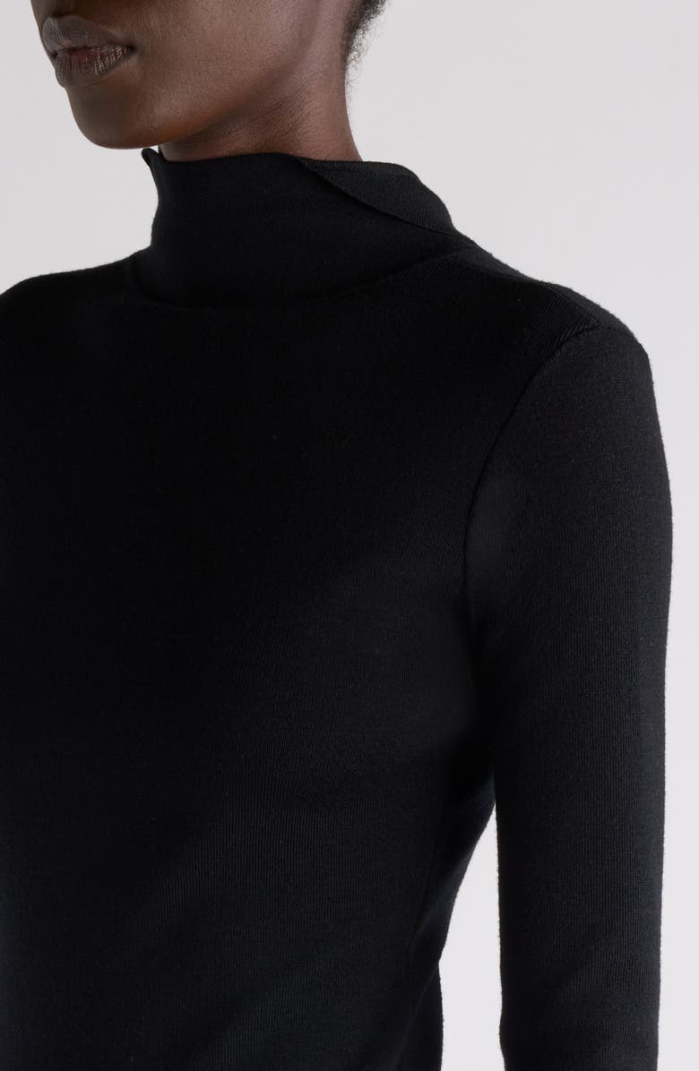 Balenciaga Reverse Wool Blend Polo Sweater, Alternate, color, 