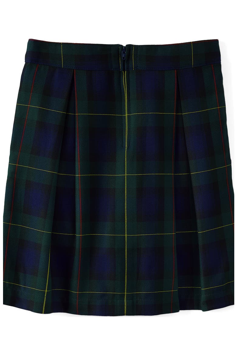 Girls Plaid Pleated Skort Top of Knee, Alternate, color, Plaid Hunter/Classic Navy