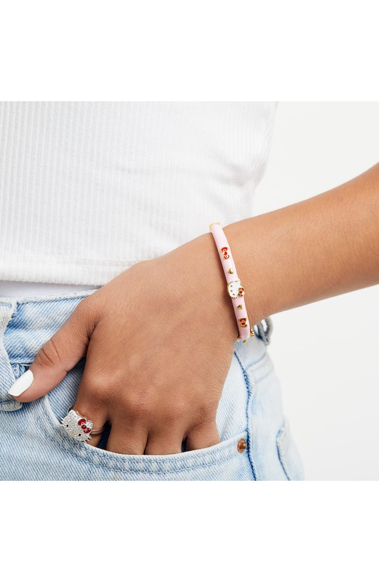 Hello Kitty Enamel Hinge Bangle Bracelet, 6.5 Inches, Alternate, color, 