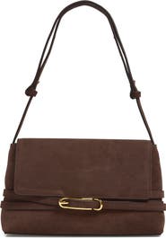LIFFNER Belted Suede Shoulder Bag