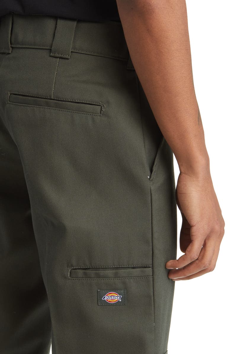 Dickies Flat Front Double Knee Pants, Alternate, color, Olive Green