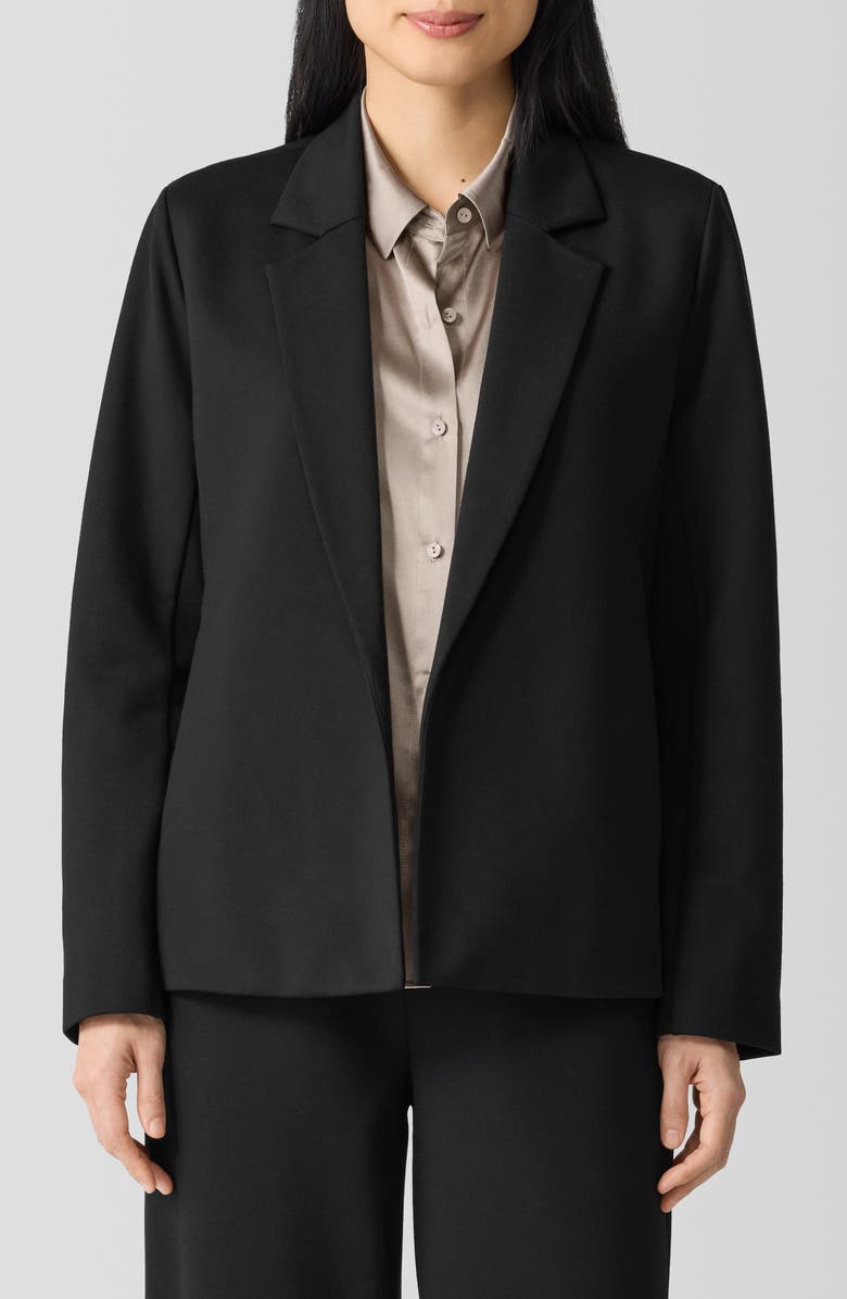 Eileen Fisher Notched Lapel Ponte Blazer, Main, color, 