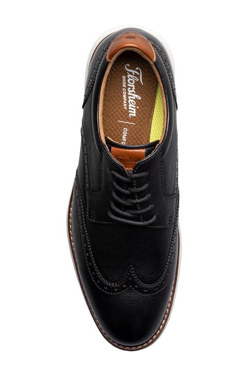 Florsheim Launch Wingtip Derby In Black Multi