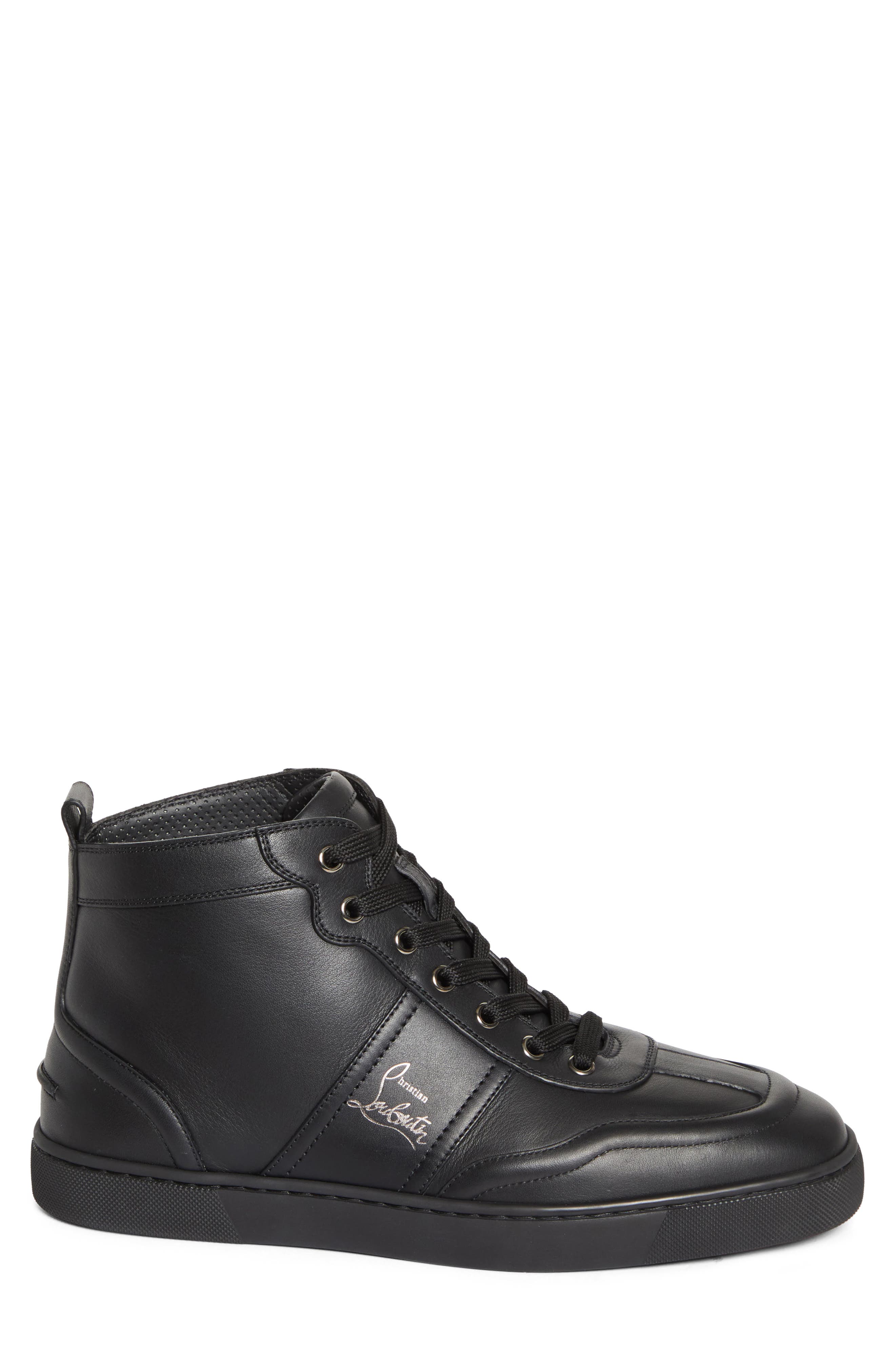 Christian Louboutin Retero High Top Sneaker, Alternate, color, Bk01-Black