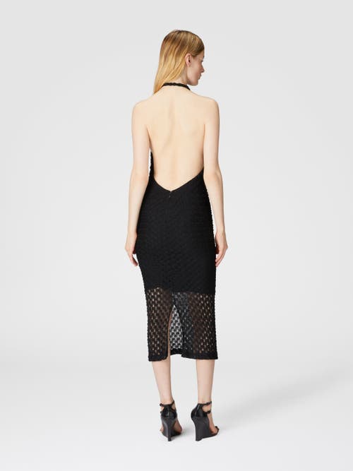 Missoni Midi Dress With Halter Neck In Black