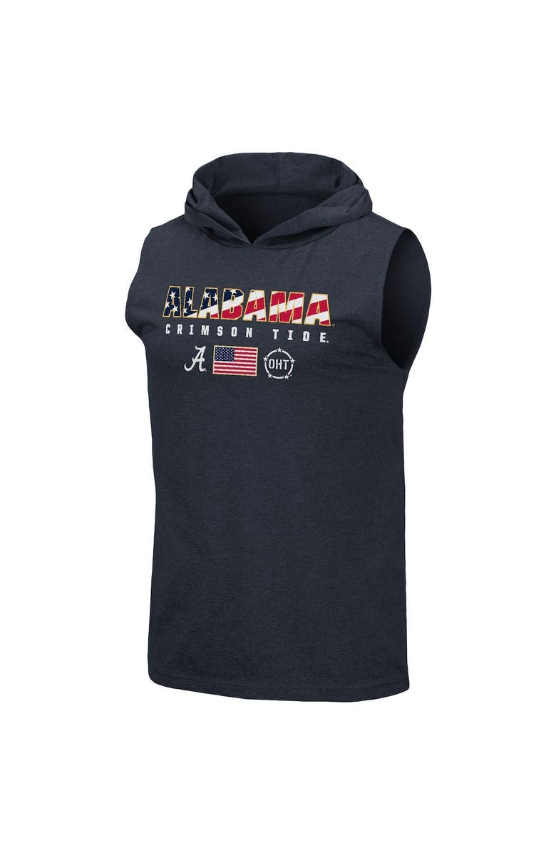 COLOSSEUM Men's Colosseum Navy Alabama Crimson Tide OHT Military Appreciation Americana Hoodie Sleeveless T-Shirt, Alternate, color, 