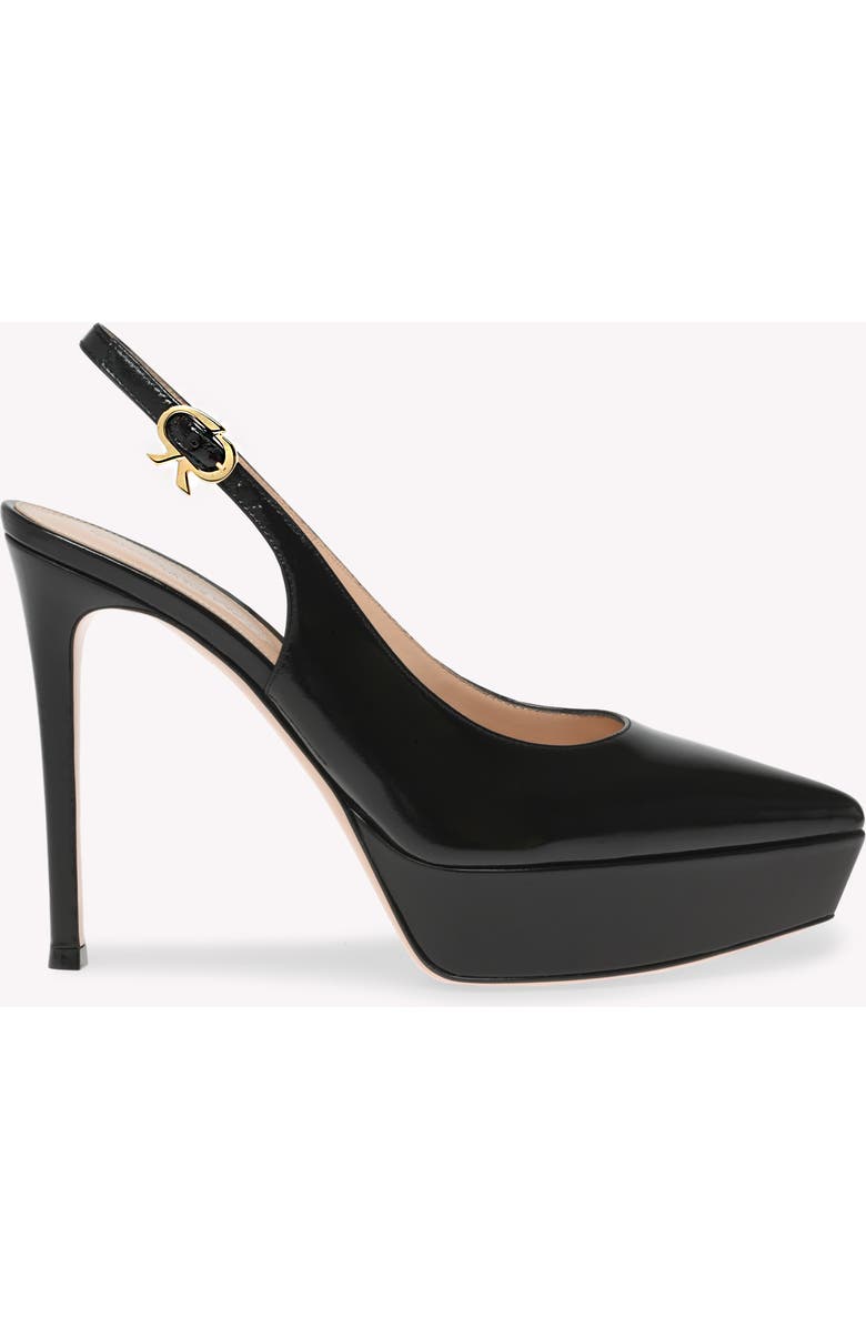 Gianvito Rossi Dasha Sling Slingback, Main, color, Black Nappa