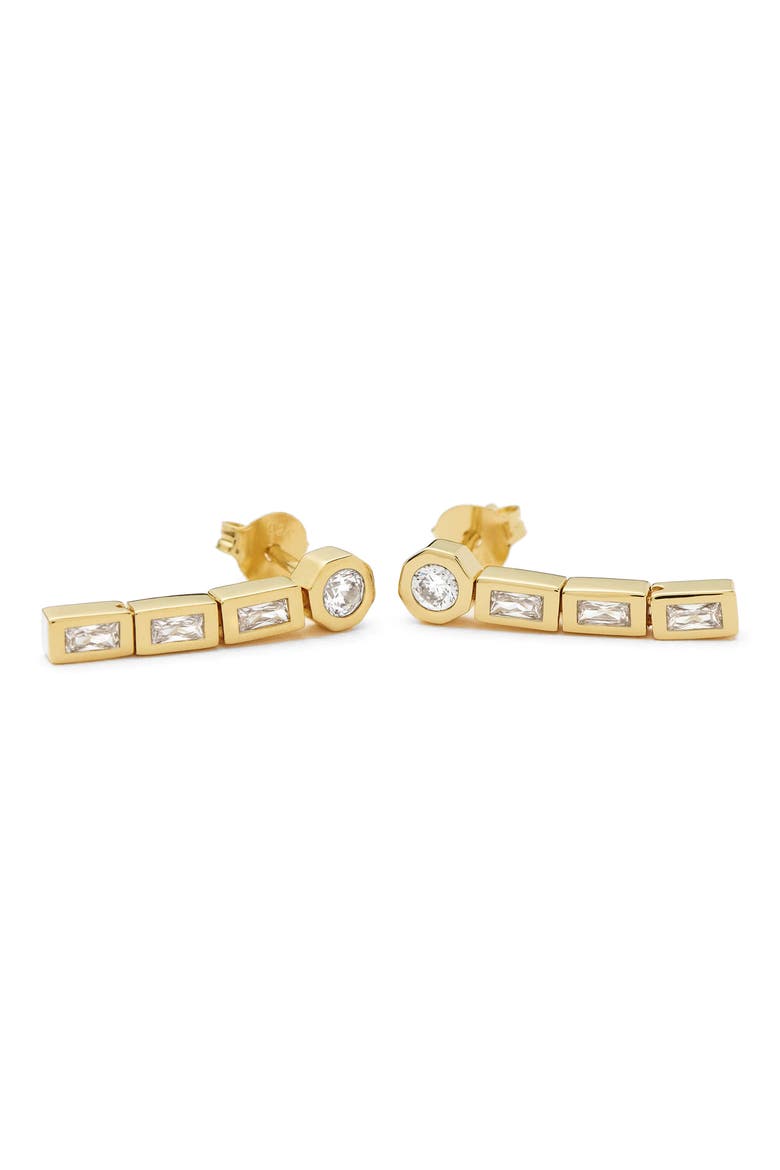 x Lucy Williams Tennis Drop Earrings, Alternate, color, GOLD