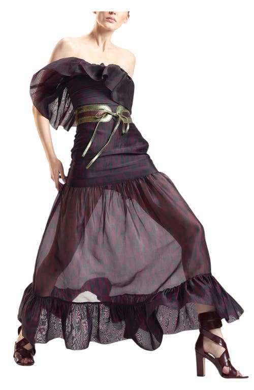 Cynthia Rowley Organza Midi Skirt In White