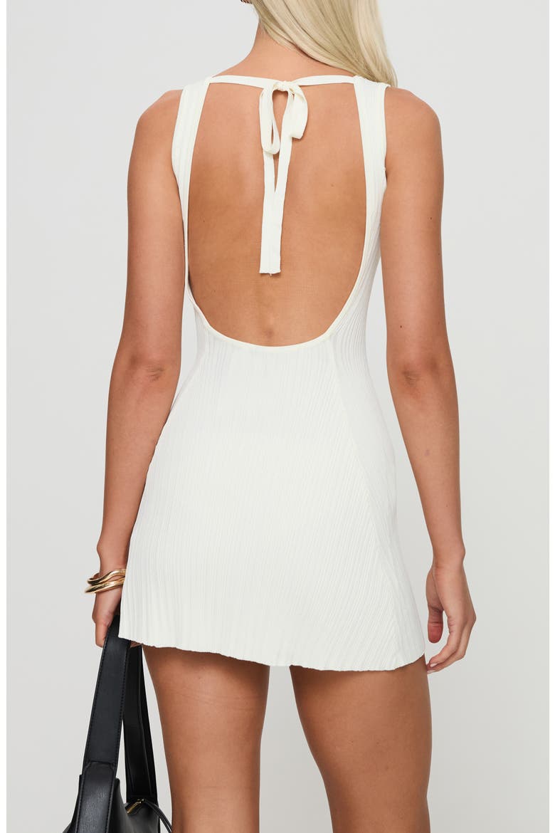 Mayok Open Back Rib Minidress, Alternate, color, CREAM