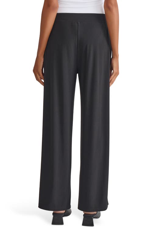 Kasper Pull On Wide Leg Pants In Gray