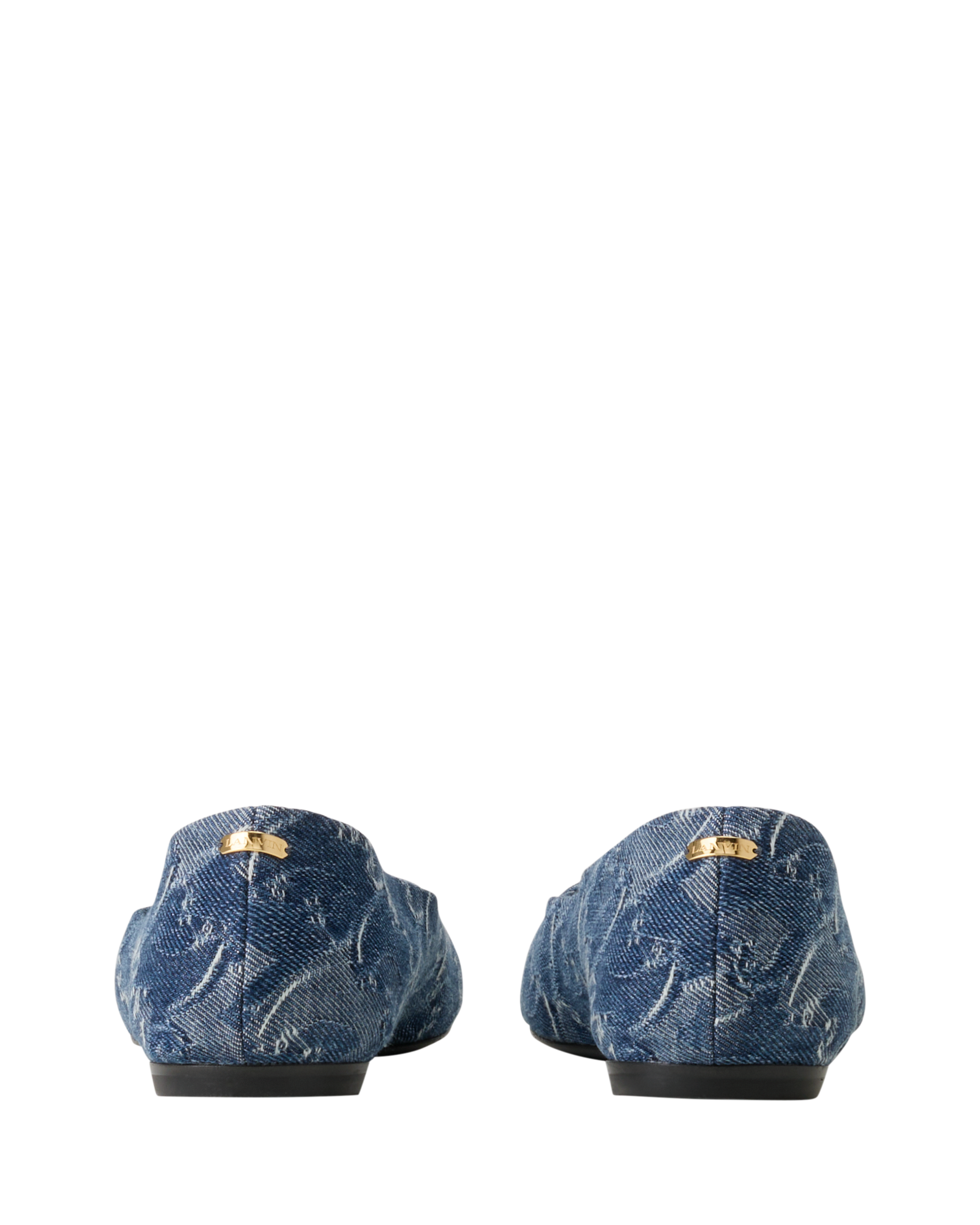 Lanvin Lunar Year Ballerina In Denim, Alternate, color, Blue
