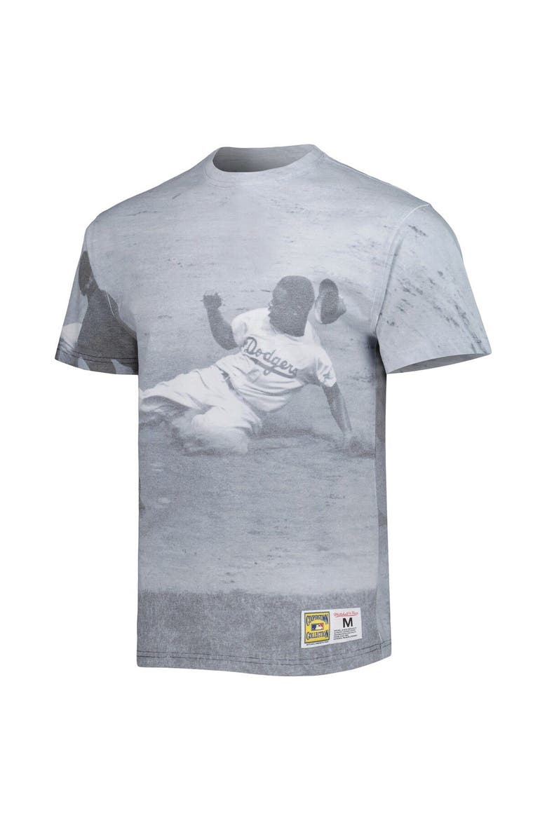 Men's Mitchell & Ness Jackie Robinson Brooklyn Dodgers Cooperstown Collection Highlight Player T-Shirt, Alternate, color, White