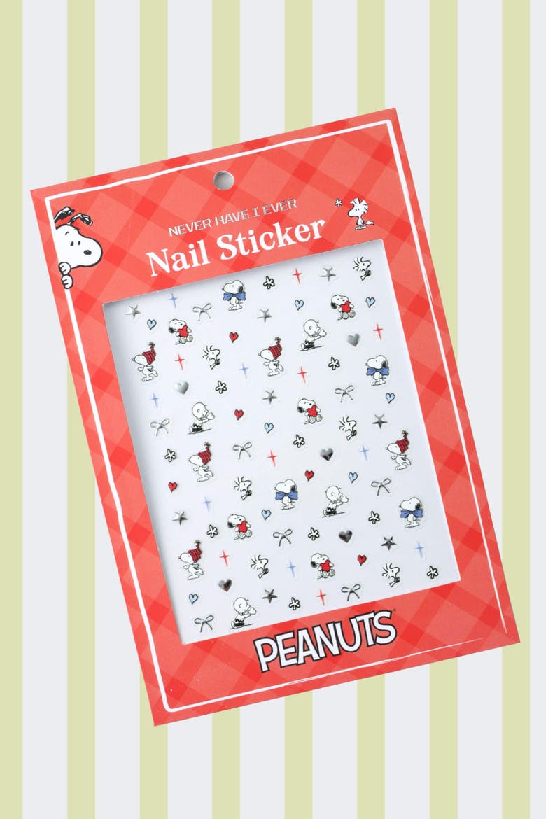 Snoopy Sweetheart - Peanuts Nail Stickers, Alternate, color, Red