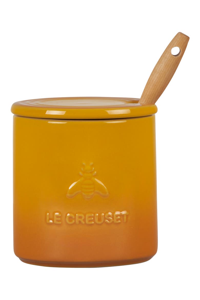 Stoneware Honey Pot & Dipper, Alternate, color, NECTAR
