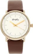 SIMPLIFY The 6200 Leather-Strap Watch