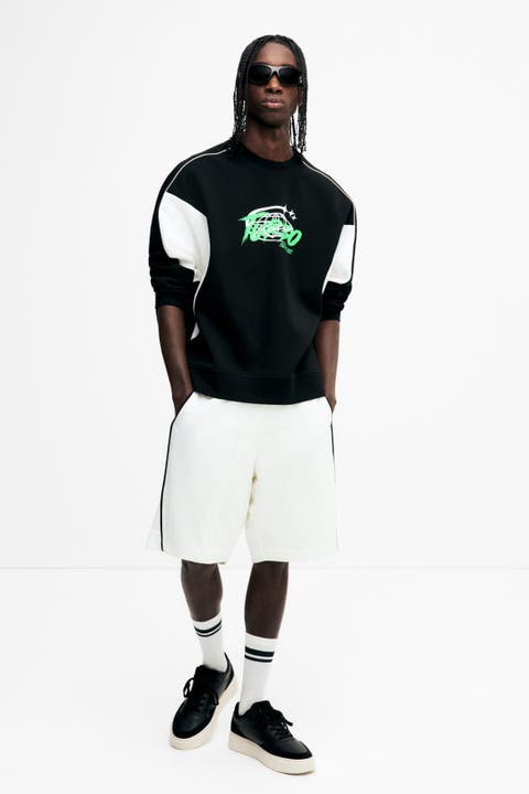 Relaxed-fit mesh shorts