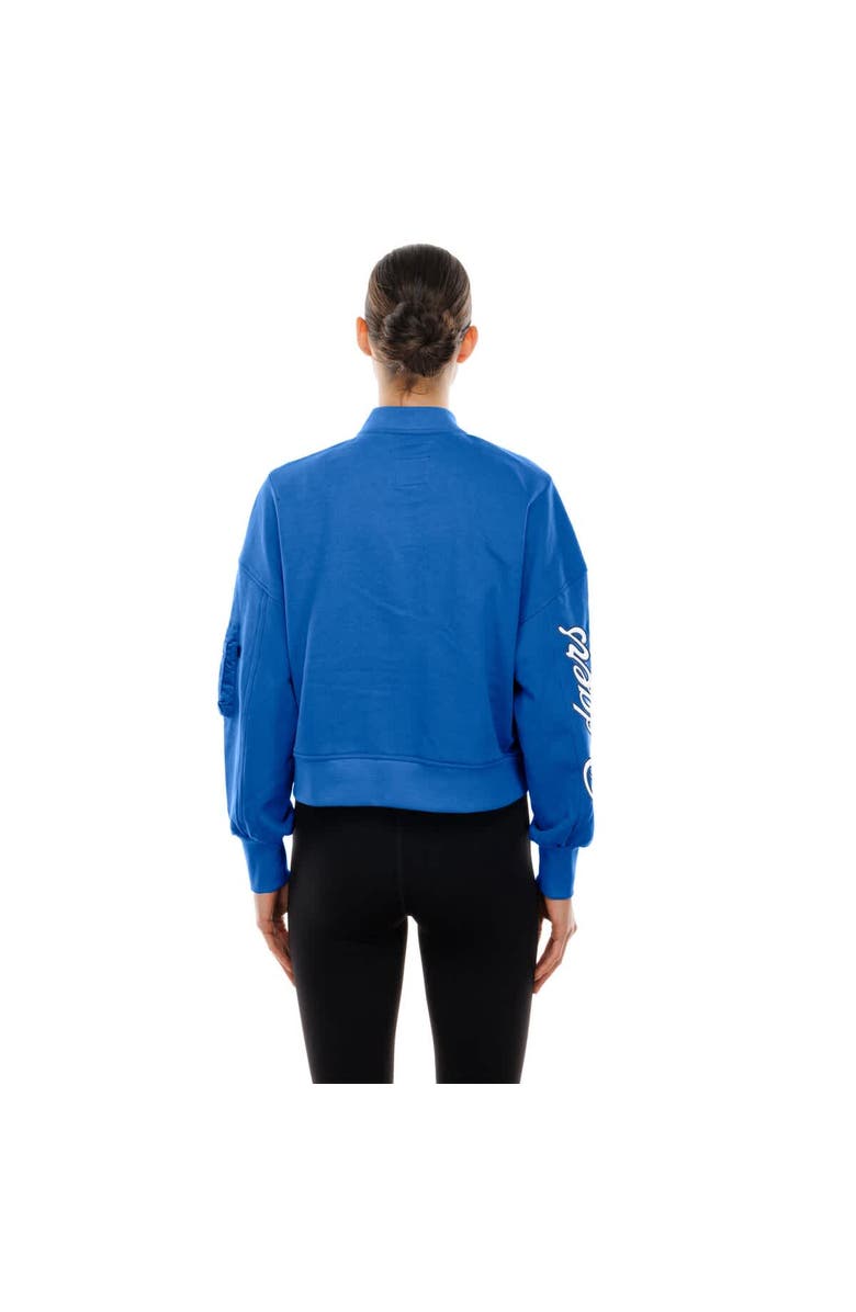 New Era x Alpha Industries Women's New Era x Alpha Industries Royal Los Angeles Dodgers Cropped Full-Zip Jacket, Alternate, color, Royal