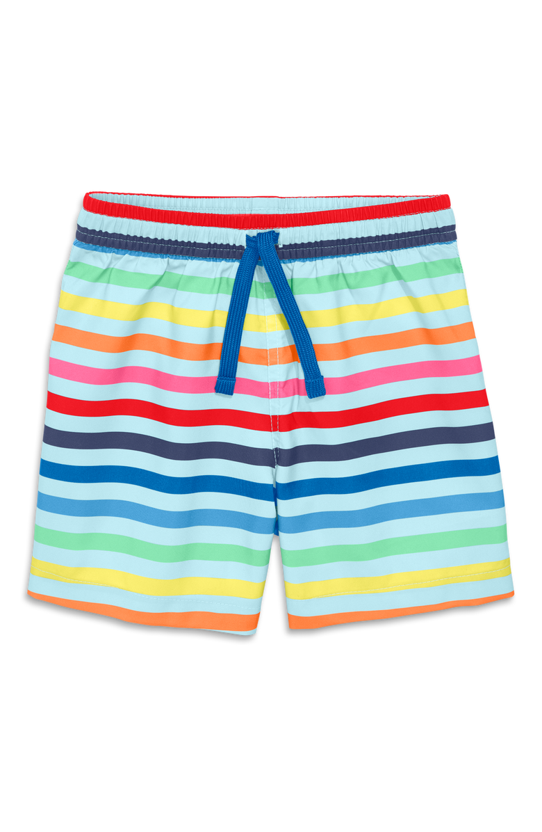 Primary Swim Trunk In Rainbow Sky Stripe, Alternate, color, 