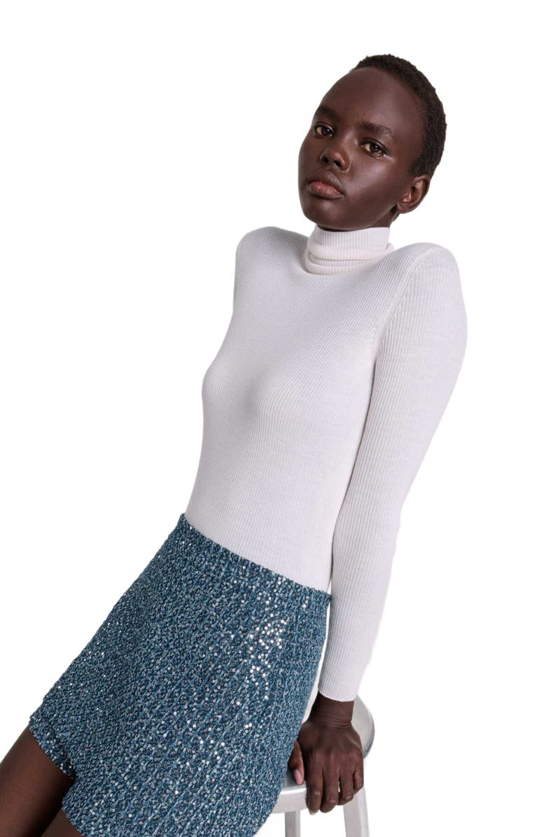 maje Tweed illusion shorts, Alternate, color, 