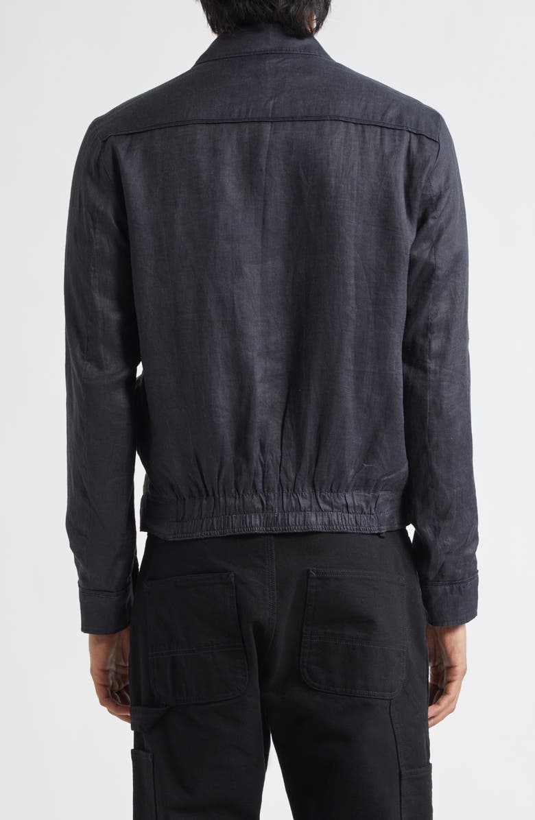 ENDLESS JOY In the Pines Border French Linen Blouson Jacket, Alternate, color, 