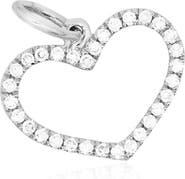 The Lovery Fine Jewelry Mini Diamond Open Heart Charm