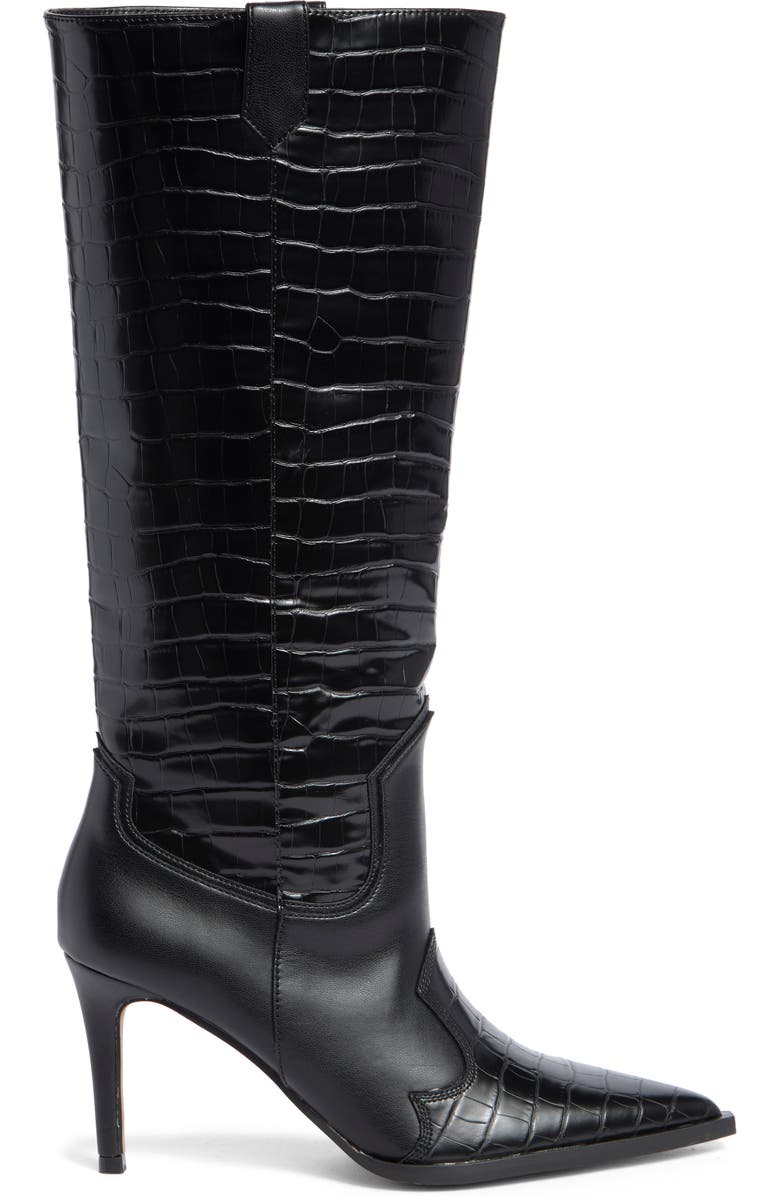 Steven New York Lanza Knee High Boot, Alternate, color, Black Croco