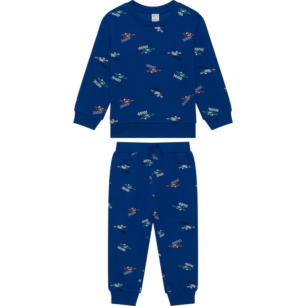 Petit Lem Kids' Sweatshirt & Joggers Set In Blue