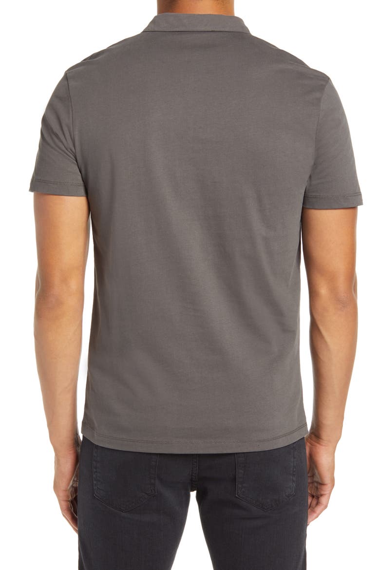 Brace Slim Fit Solid Polo, Alternate, color, SIDEWALK GREY