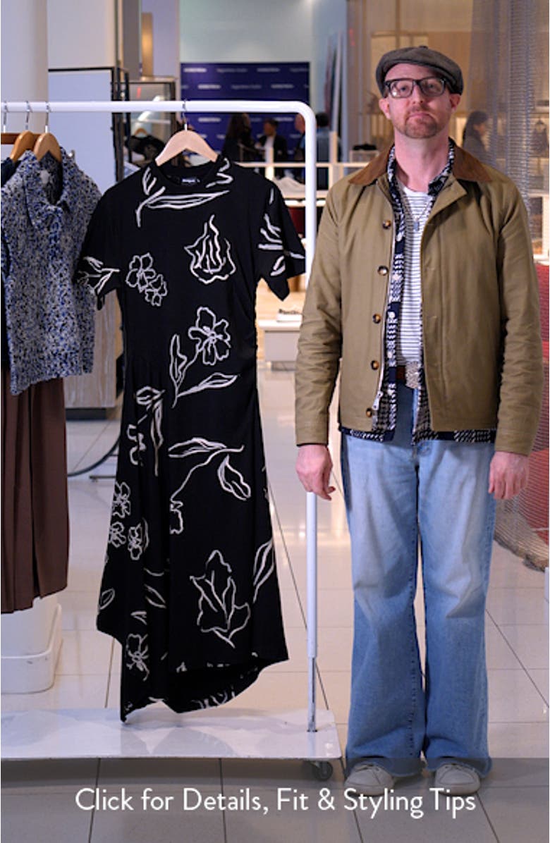 Short Sleeve Asymmetric Hem Maxi Dress, sales video thumbnail