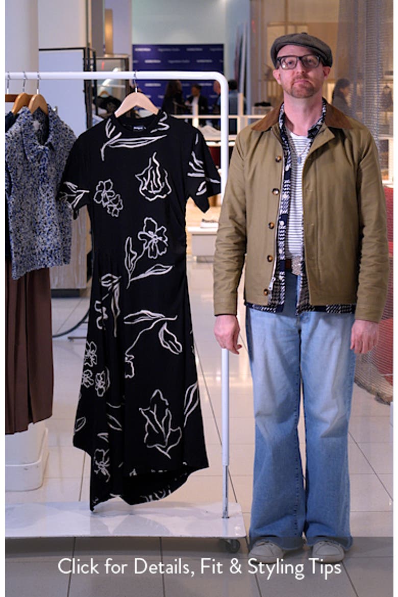 Short Sleeve Asymmetric Hem Maxi Dress video