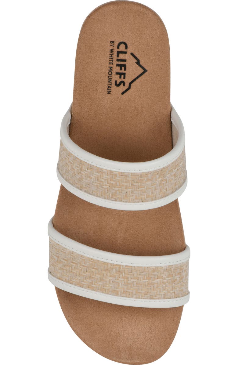 CLIFFS BY WHITE MOUNTAIN Tropical Slide Sandal, Alternate, color, White Smooth