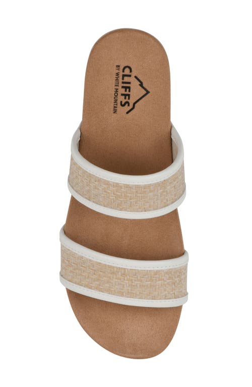 Cliffs By White Mountain Tropical Slide Sandal In White Smooth