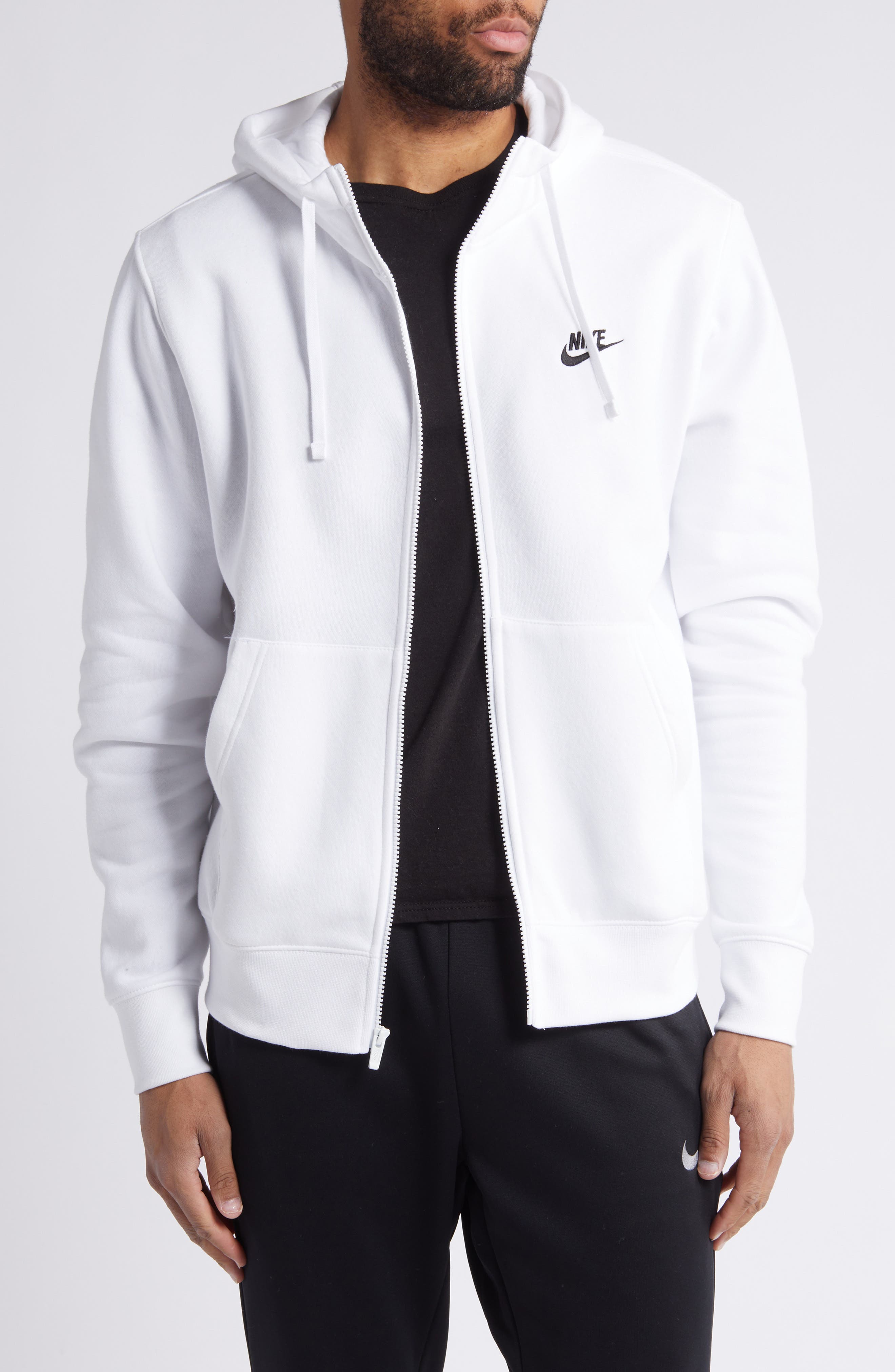 Nike Men's Club Zip-Up Logo Hoodie (Men) | Nordstromrack