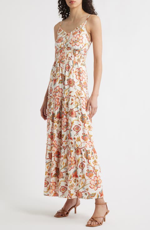 Floral Smocked Maxi Sundress