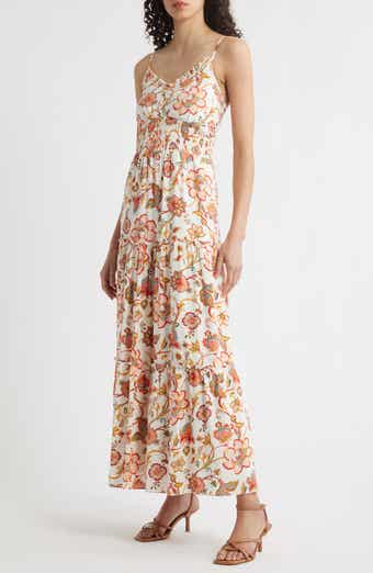 Halogen® Floral Smocked Maxi Sundress