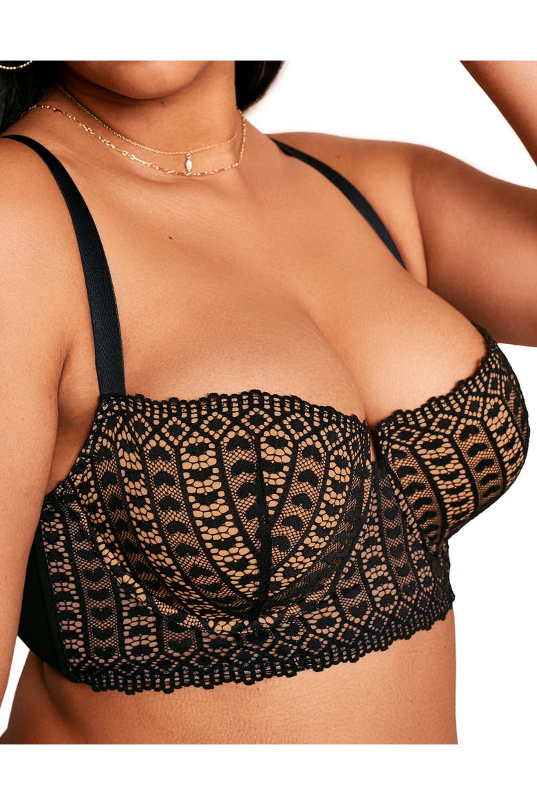 Nymphadora Contour Balconette Bra, Alternate, color, Black