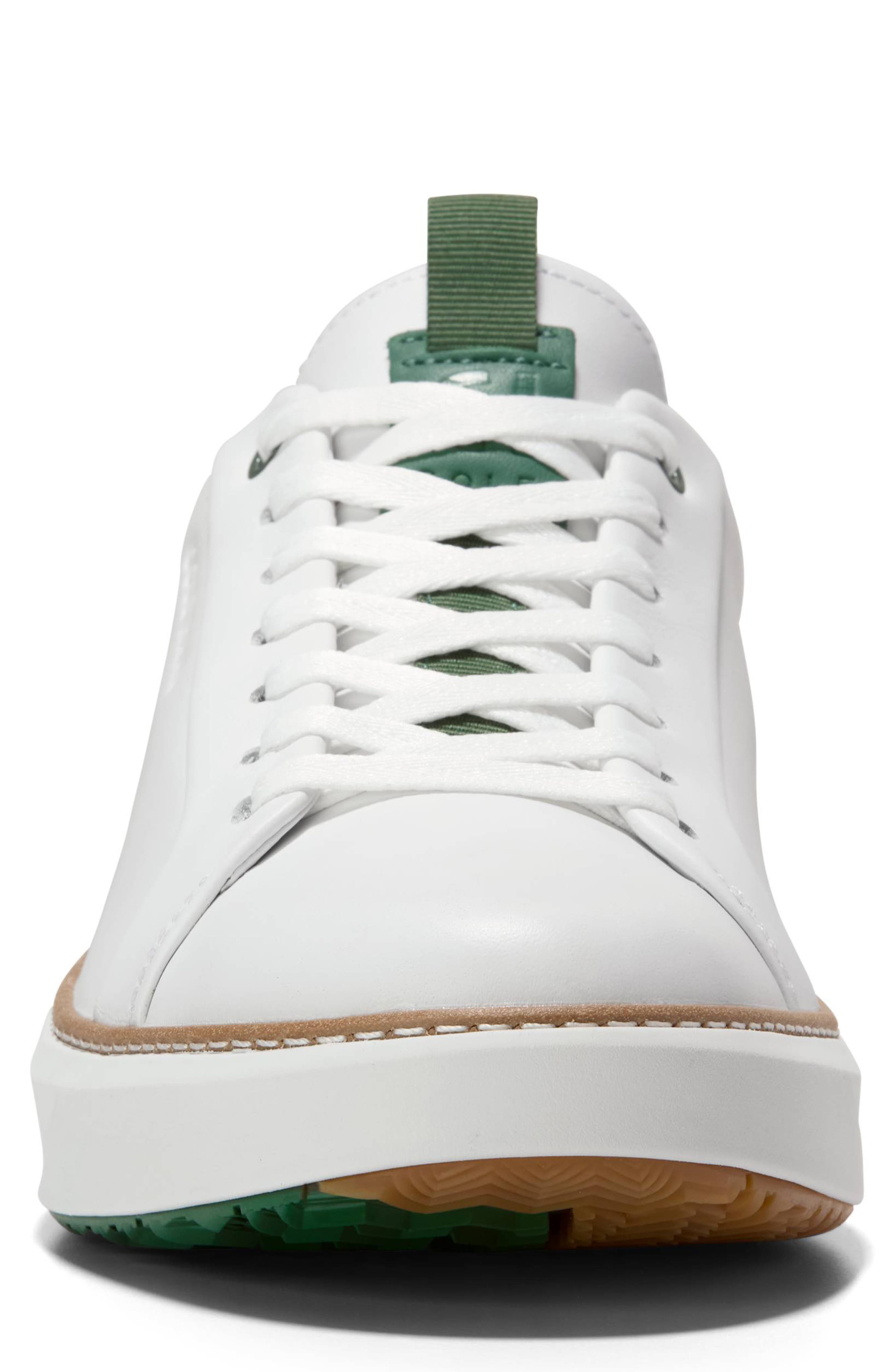 Cole Haan GrandPro Topspin Waterproof Golf Shoe, Alternate, color, Optic White/ Myrtle