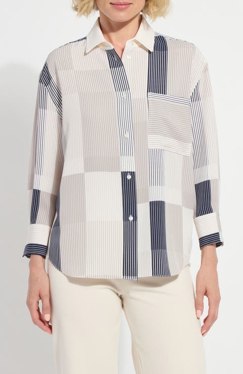 Jessica Stripe Button-up Shirt