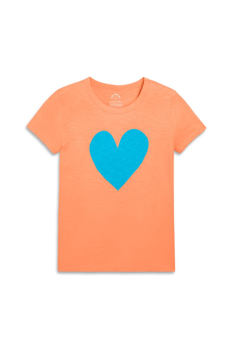 Primary Adult Classic Slub Crewneck Heart Tee, Main, color, Goldfish