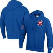Champion Men's Champion  Royal Chicago Cubs Reverse Weave Chenille Hoodie