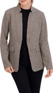 Ookie & Lala Houndstooth Inverted Notch Lapel Blazer