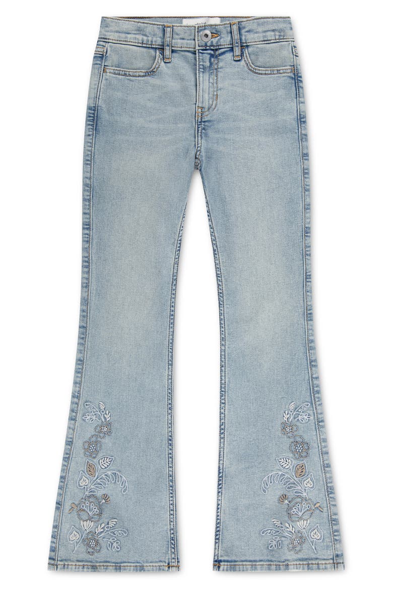 Kids' Floral Trail Flare Leg Jeans, Main, color, RIPPLE
