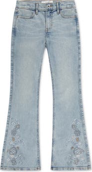 abercrombie kids Kids' Floral Trail Flare Leg Jeans