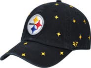 '47 Women's '47 Black/Gold Pittsburgh Steelers Confetti Clean Up Adjustable Hat