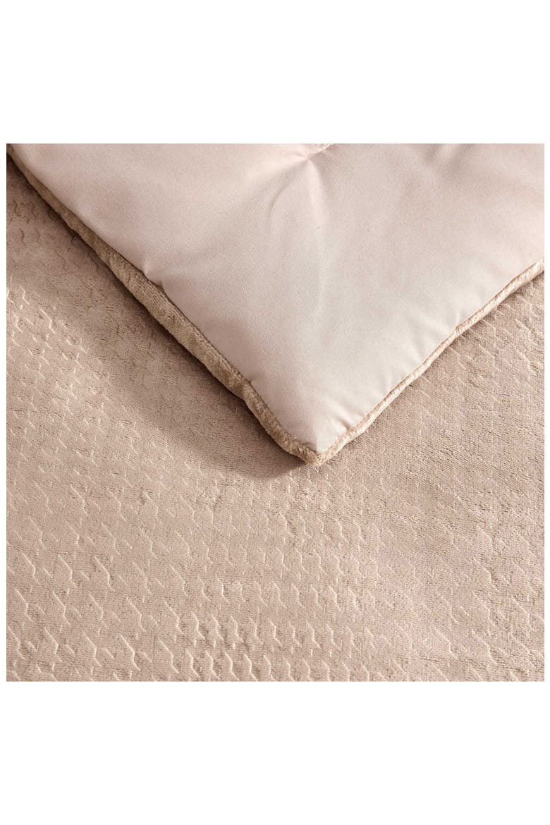 Hudson Houndstooth Comforter Set, Alternate, color, MINK BROWN