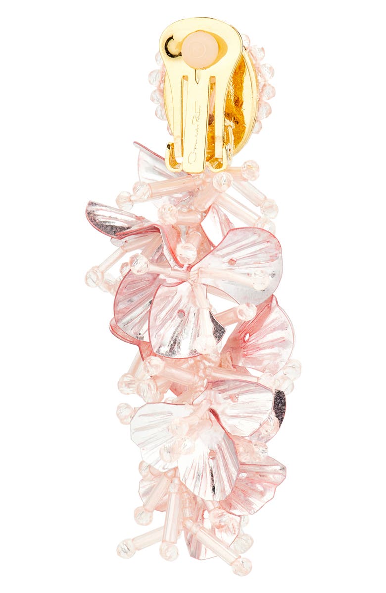 Oscar de la Renta Sequin Tassel Drop Earrings, Alternate, color, Rose